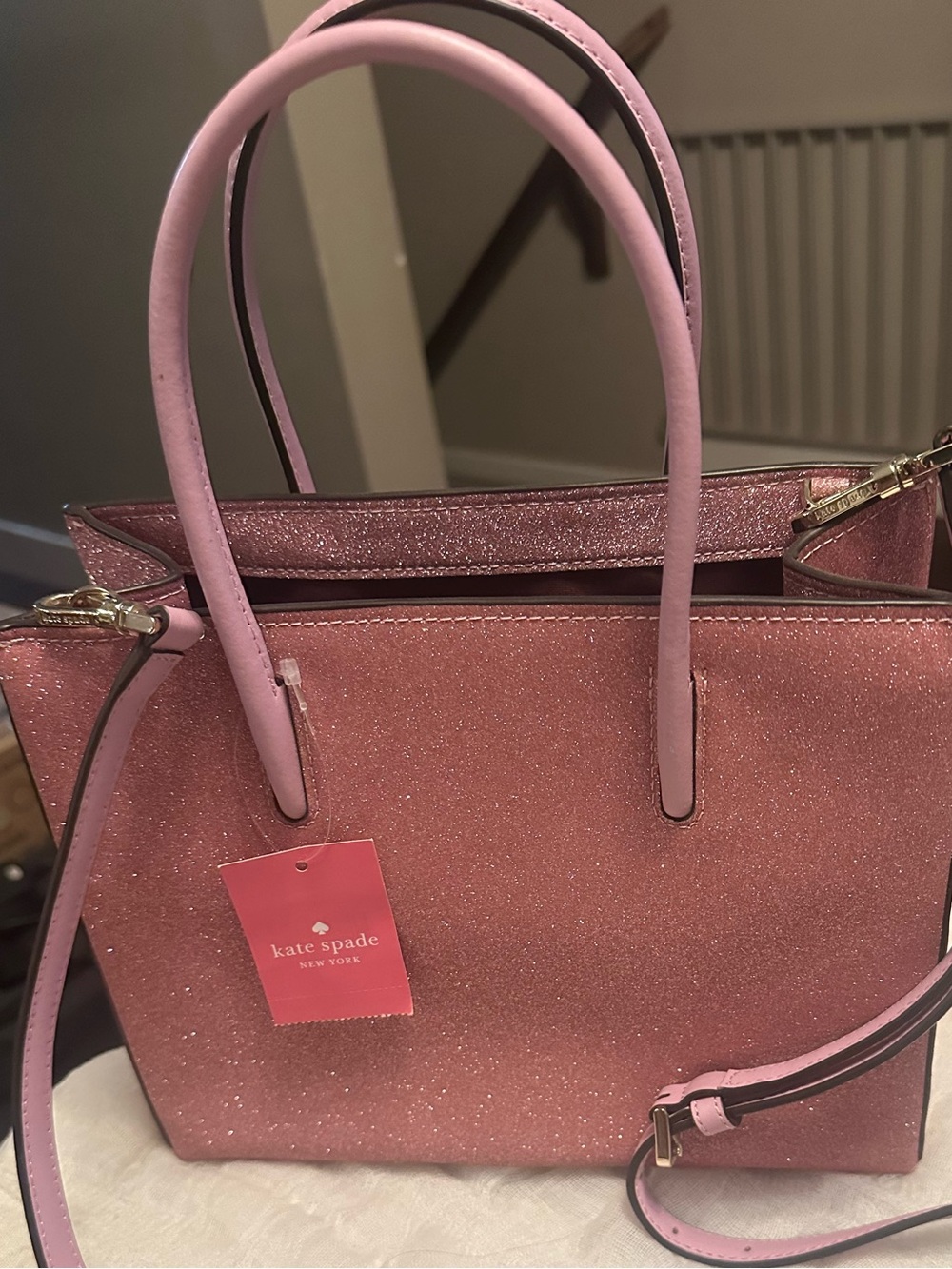 Kate Spade Glitter Bag • Rose Pink • New With Tags